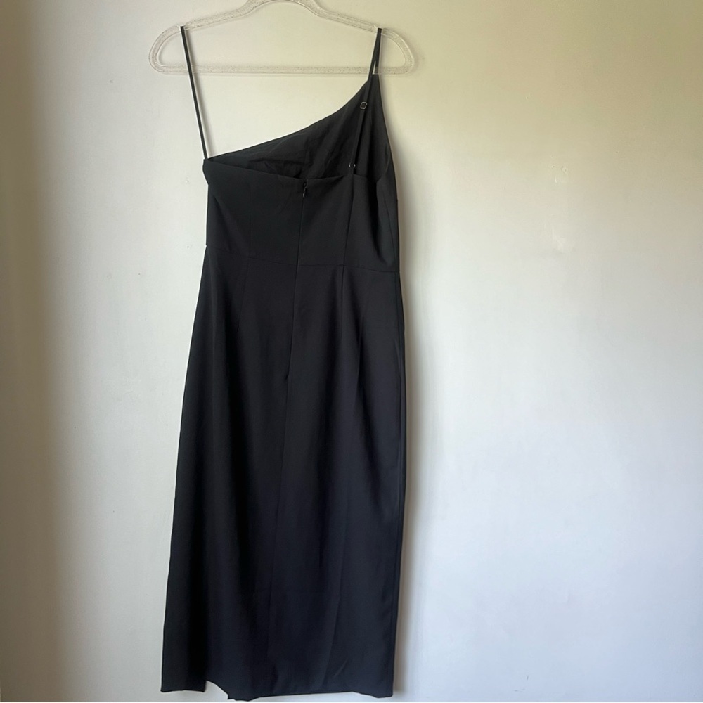 Petal & Pup Xiomar Black One Shoulder Midi Dress 6 - Picture 10 of 10